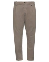 Messagerie Man Pants Khaki Size 38 Cotton, Elastane In Beige