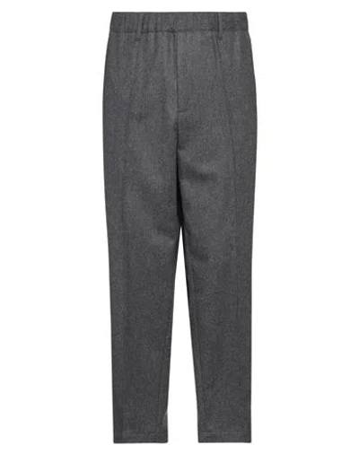 Messagerie Man Pants Lead Size 34 Wool, Polyester In Gray