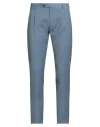Messagerie Man Pants Light Blue Size 32 Polyester, Wool, Elastane In Blue