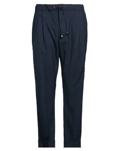 Messagerie Man Pants Midnight Blue Size 36 Viscose, Polyester, Wool, Elastane