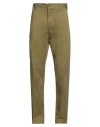 Messagerie Man Pants Military Green Size 28 Cotton, Elastane