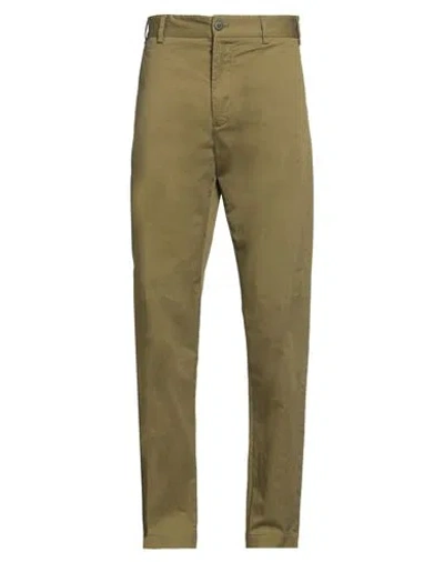 Messagerie Man Pants Military Green Size 28 Cotton, Elastane