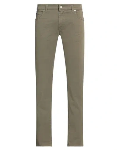 Messagerie Man Pants Military Green Size 30 Cotton, Elastane