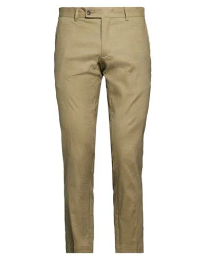 Messagerie Man Pants Military Green Size 32 Linen, Viscose, Elastane In Nude