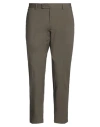 Messagerie Man Pants Military Green Size 38 Cotton, Elastane In Green