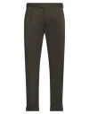 Messagerie Man Pants Military Green Size 34 Cotton, Elastane