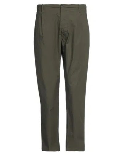 Messagerie Man Pants Military Green Size 36 Cotton, Elastane