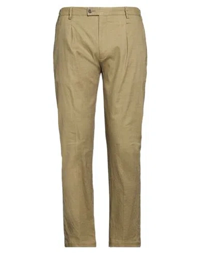 Messagerie Man Pants Military Green Size 36 Linen, Viscose, Elastane