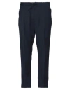 Messagerie Man Pants Midnight Blue Size 36 Wool, Polyester, Lycra In Navy Blue