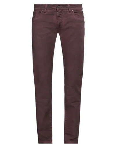 Messagerie Man Pants Plum Size 32 Cotton, Elastane