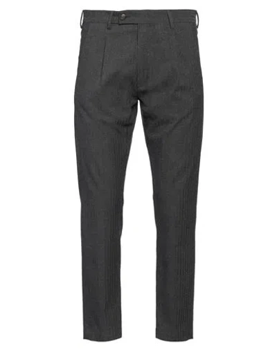 Messagerie Man Pants Charcoal Size 34 Polyester, Viscose, Wool, Elastane In Grey
