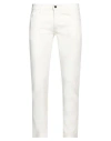 Messagerie Patrizio Piscaglia Man Pants White Size 33 Cotton, Elastane