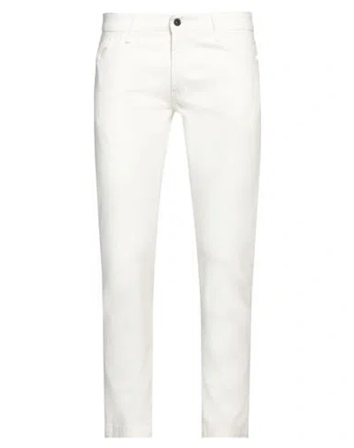 Messagerie Patrizio Piscaglia Man Pants White Size 33 Cotton, Elastane