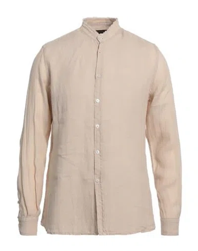 Messagerie Man Shirt Beige Size 16 Linen
