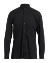 Messagerie Man Shirt Black Size 16 ½ Cotton, Polyamide, Elastane