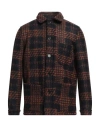 Messagerie Man Shirt Camel Size M Wool, Polyester, Acrylic In Beige