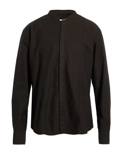 Messagerie Man Shirt Dark Brown Size 16 Cotton