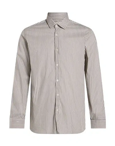 Messagerie Patrizio Piscaglia Man Shirt Grey Size 16 Cotton, Polyamide, Elastane In Gray