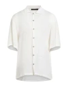 Messagerie Man Shirt Ivory Size 16 Viscose, Polyamide