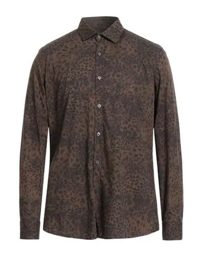 Messagerie Man Shirt Khaki Size 17 Cotton