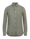 Messagerie Man Shirt Military Green Size 16 Cotton