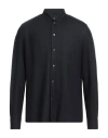 Messagerie Man Shirt Navy Size 16 ½ Virgin Wool, Acrylic, Polyamide, Cashmere