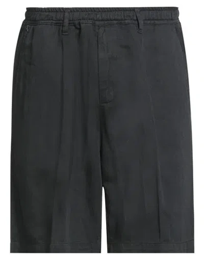 Messagerie Man Shorts & Bermuda Shorts Black Size 30 Cotton, Linen, Lyocell