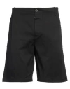 Messagerie Man Shorts & Bermuda Shorts Black Size 38 Cotton, Elastane In Black