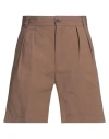 Messagerie Man Shorts & Bermuda Shorts Brown Size 32 Cotton, Elastane