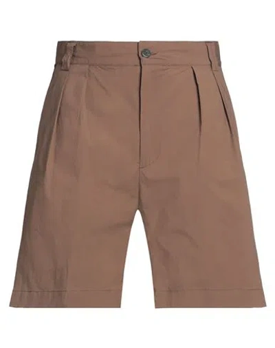 Messagerie Man Shorts & Bermuda Shorts Brown Size 32 Cotton, Elastane