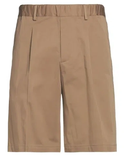 Messagerie Man Shorts & Bermuda Shorts Camel Size 36 Cotton, Elastane In Beige
