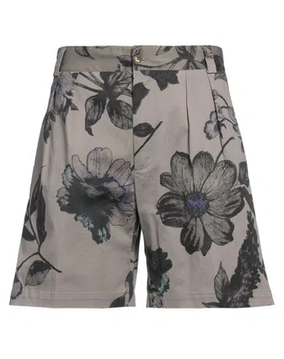 Messagerie Man Shorts & Bermuda Shorts Grey Size 34 Cotton, Elastane