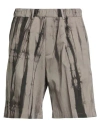 Messagerie Man Shorts & Bermuda Shorts Khaki Size 36 Cotton, Elastane