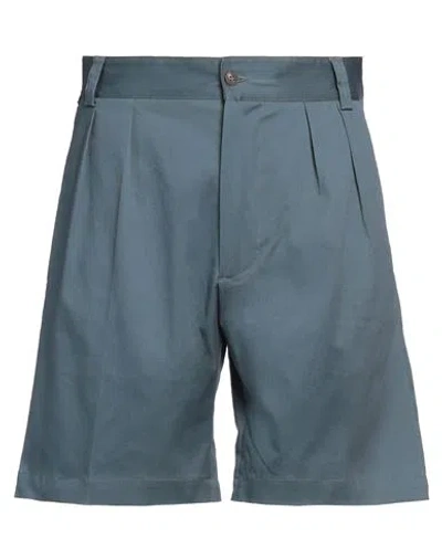 Messagerie Man Shorts & Bermuda Shorts Slate Blue Size 30 Cotton, Elastane