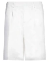 Messagerie Man Shorts & Bermuda Shorts White Size 36 Cotton, Elastane In White