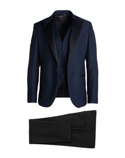 Messagerie Man Suit Midnight Blue Size 36 Polyester, Viscose, Elastane