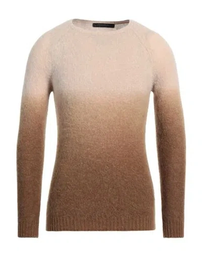 Messagerie Man Sweater Beige Size 44 Alpaca Wool, Polyamide, Virgin Wool, Elastane In Neutral