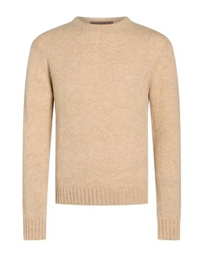Messagerie Man Sweater Beige Size L Wool In Multi