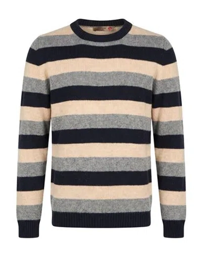 Messagerie Man Sweater Beige Size L Wool In Multi