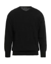 Messagerie Man Sweater Black Size 38 Baby Alpaca Wool, Polyamide, Wool