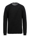 Messagerie Man Sweater Black Size 44 Alpaca Wool, Polyamide, Merino Wool