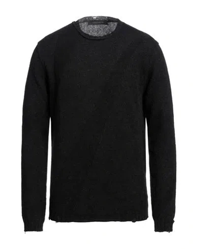 Messagerie Man Sweater Black Size 44 Alpaca Wool, Polyamide, Merino Wool
