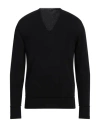 Messagerie Man Sweater Black Size 40 Cotton, Polyamide In Black