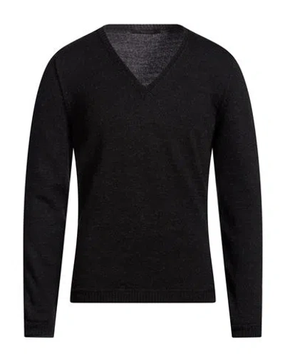 Messagerie Man Sweater Black Size L Nylon, Wool, Alpaca Wool