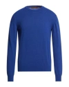 Messagerie Man Sweater Bright Blue Size L Polyamide, Viscose, Wool, Cashmere In Blue