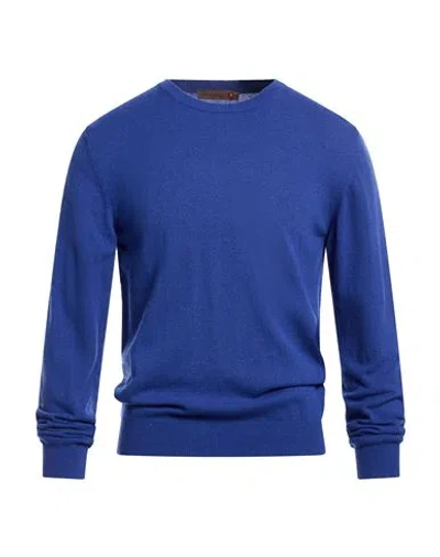Messagerie Man Sweater Blue Size L Polyamide, Viscose, Wool, Cashmere In Black