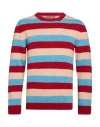 Messagerie Man Sweater Brick Size L Wool In Multi