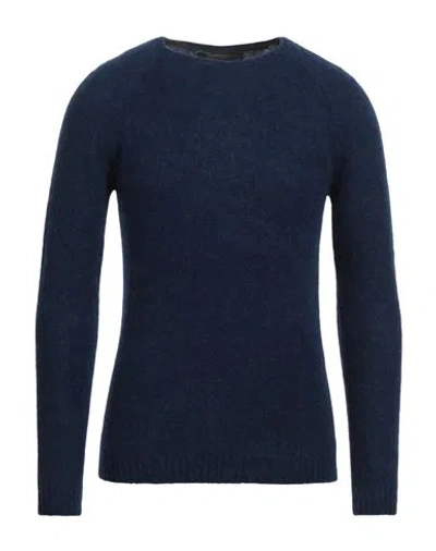 Messagerie Man Sweater Bright Blue Size 44 Alpaca Wool, Polyamide, Elastane