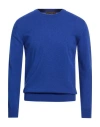 Messagerie Man Sweater Bright Blue Size L Polyamide, Viscose, Wool, Cashmere