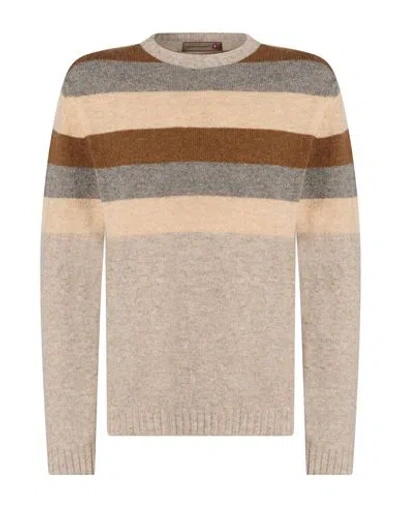 Messagerie Man Sweater Brown Size Xl Wool